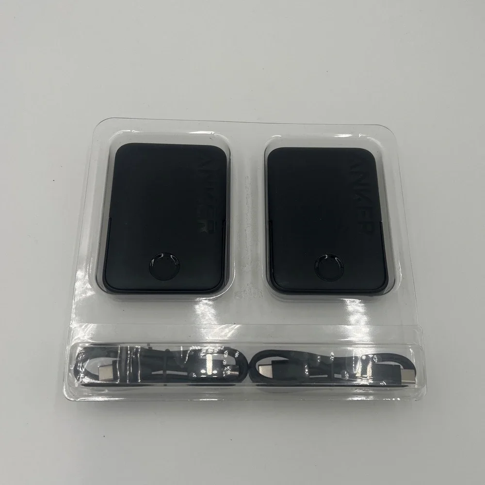 Anker PowerCore 5000 Portable Charger 2 Pack Black USB Charging Cables